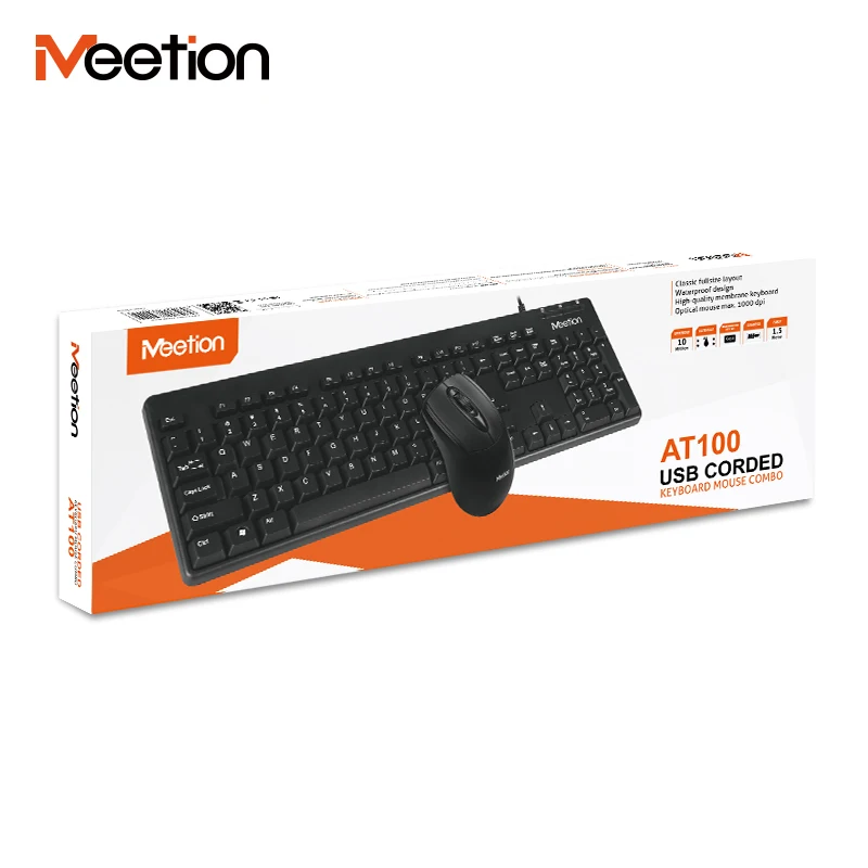 
Hot Sale Cheap Quiet USB Wired Keyboard Mouse Combo 