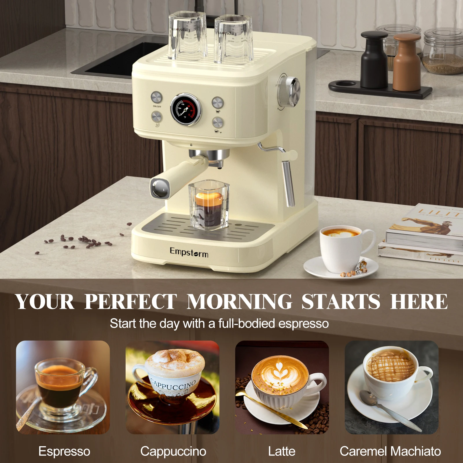 Empstorm 2024  Portable Espresso Coffee Brewer Machine 20bar coffee making machine commercial Cappuccino Machine