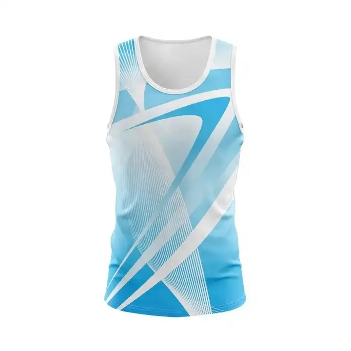 Wholesale Custom Logo Sublimation Athletic Quick Dry 100% Polyester Outdoor Gym Running Vest For Unisex