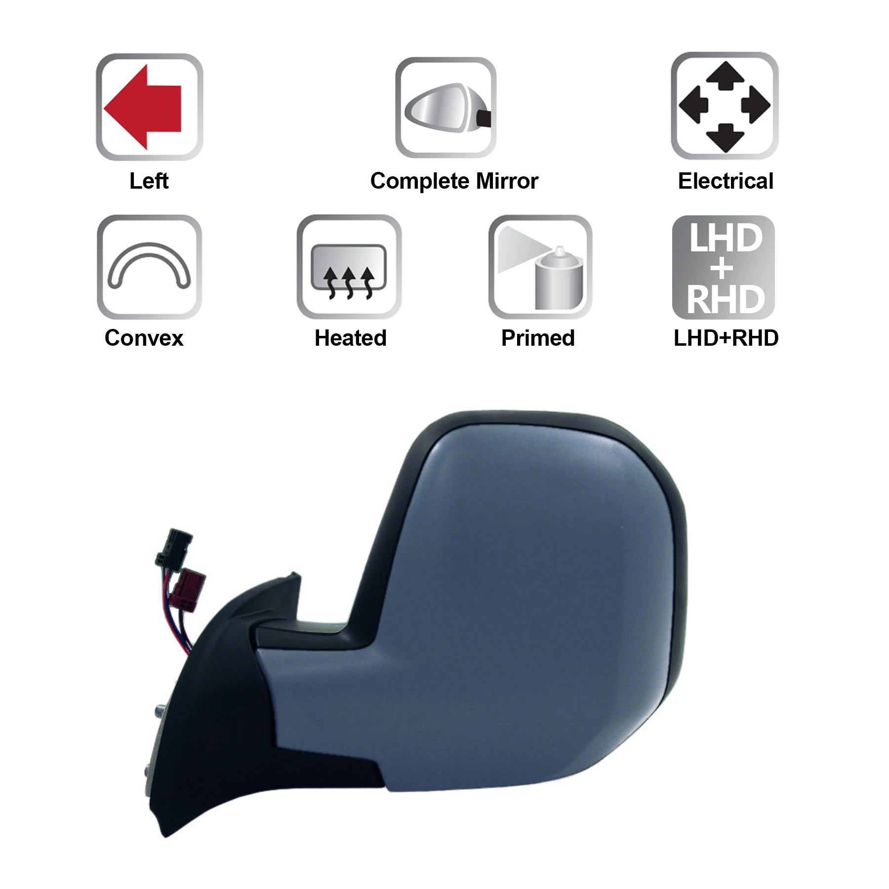 Top Quality Promotional Custom  Rearview Mirror Side Mirror Car Mirror for Citroen Berlingo MK.2 2008-2012