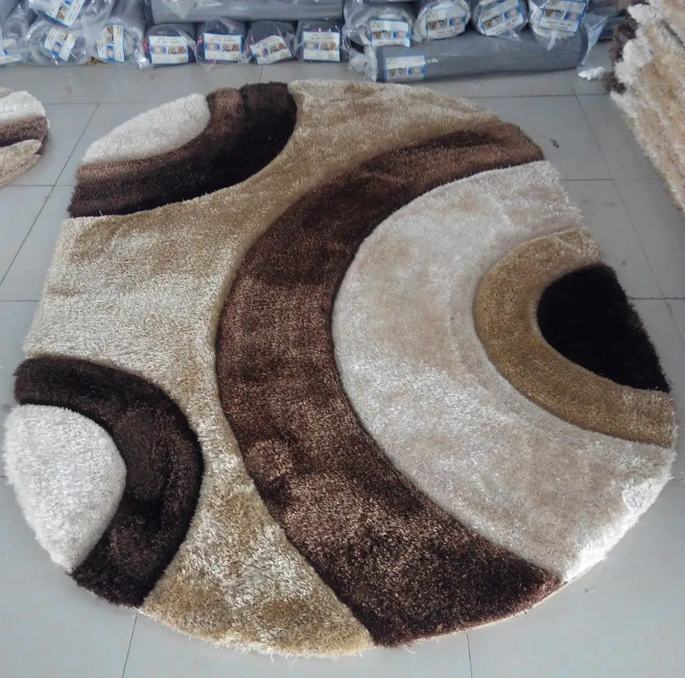 oval wave pattern tufting polyester 3D shaggy tapis alfombra carpets