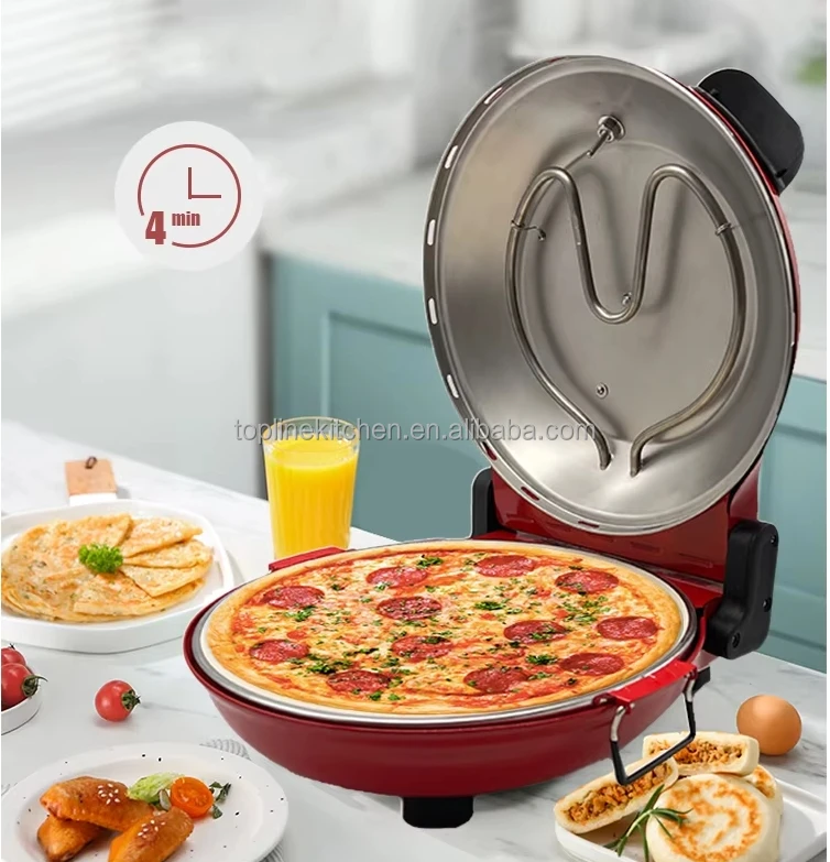Crust and Authentic Electric Pizza oven making Wooden tasty Pizza with special ceramic stone  pizza maker machine