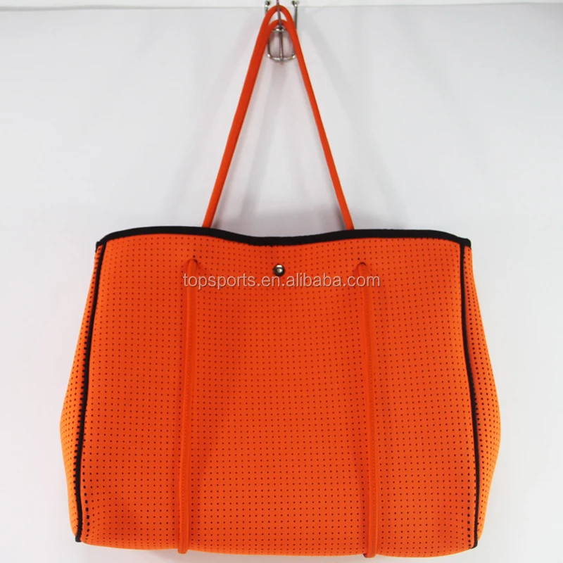 2023 hot selling Neoprene perforated tote bags everyday handbags for women