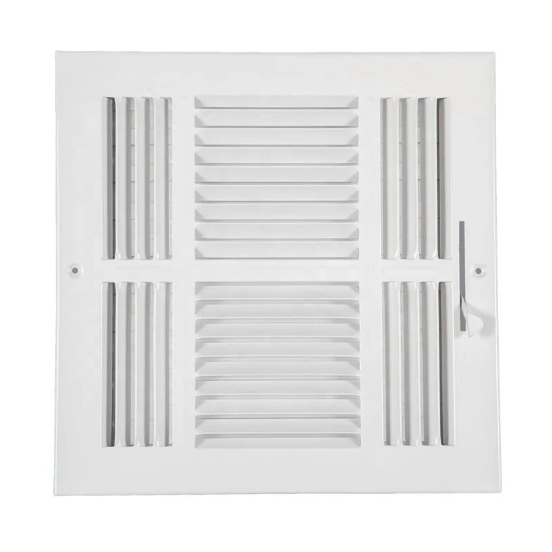 4SW 4-Way Air Vents Supply Grille Duct Vent Cover Air Diffuser  Flat Stamped Face Return Grille Sidewall/Ceiling Grille Register
