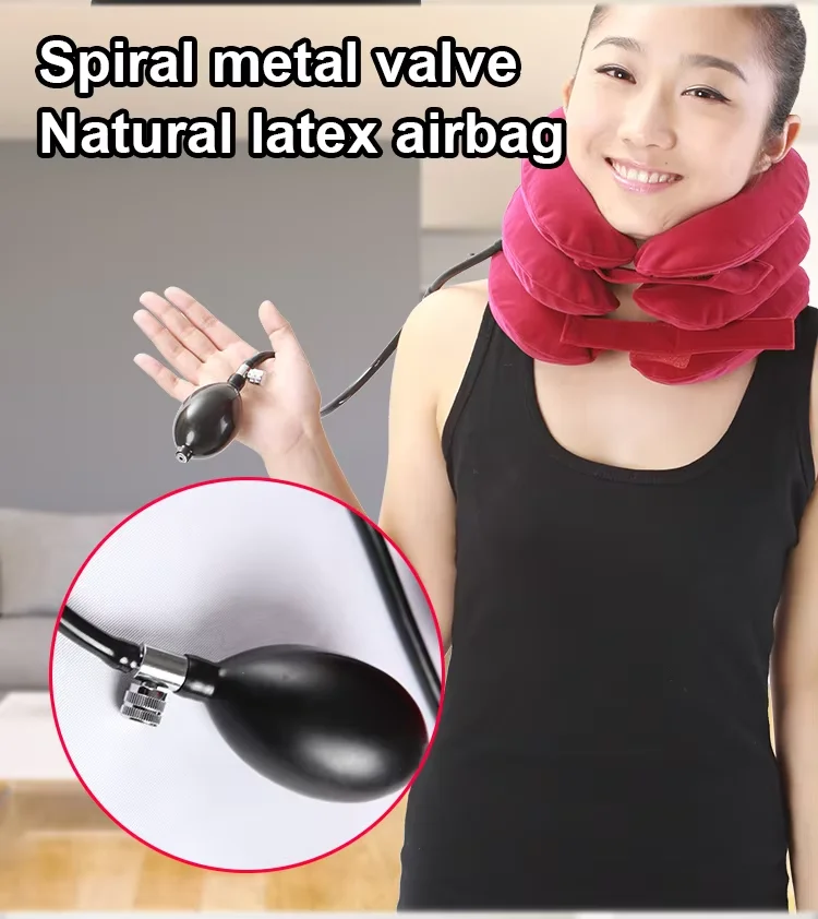 Custom wholesale Orthopedic Home Relieve Neck Pain Neck Pillow Medical Device 3 Layers Neck Traction Cervical Vertebra Tractor