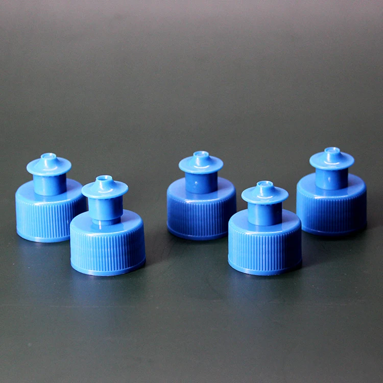 24 410 Plastic Dispensing Black Push Pull Cap For Liquid Bottle