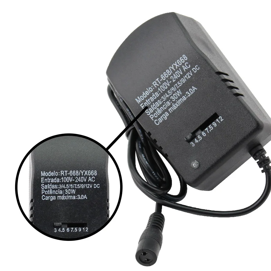 Регулируемый Dual USB Автомобильное зарядное устройство Multi напряжения питания адаптер питания переменного тока 220V постоянного тока до работающего на постоянном токе 12 В в 9V 6V 7,5 V 5V 3В конвертер адаптер штепсельной вилки 7 3A 30 Вт ЕС и США