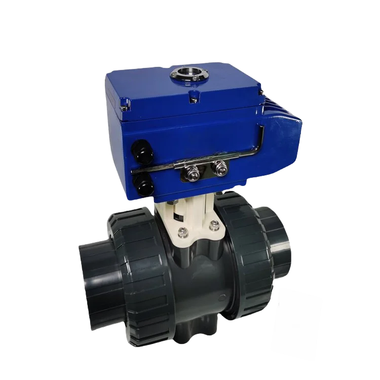 DC24V AC380V AC220V двухсторонний ПВХ UPVC PP моторизованный шаровой клапан пластиковый с DN15-DN100 привода