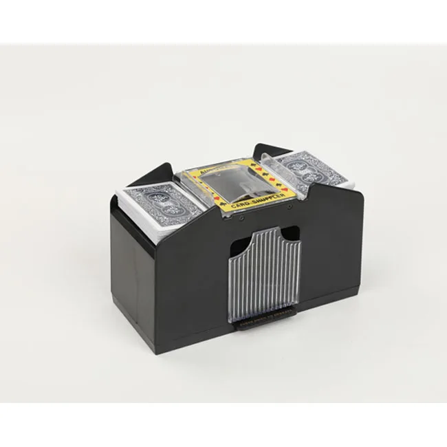 Battery Operated Plastic 2 Decks Poker Card Shuffler Automatic Casino Card Shuffler For Table Game