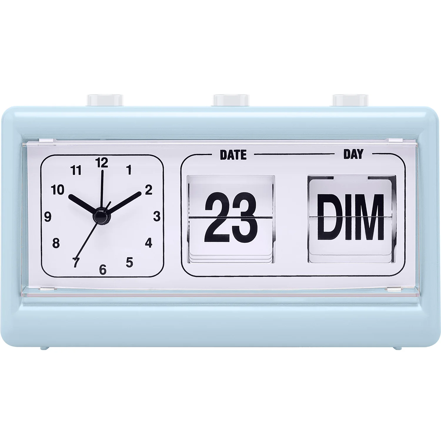 Wholesale OEM Table Automatic Page Turning desk & table clocks  with Week Date Flip Clock Calendar Analog Alarm Clock