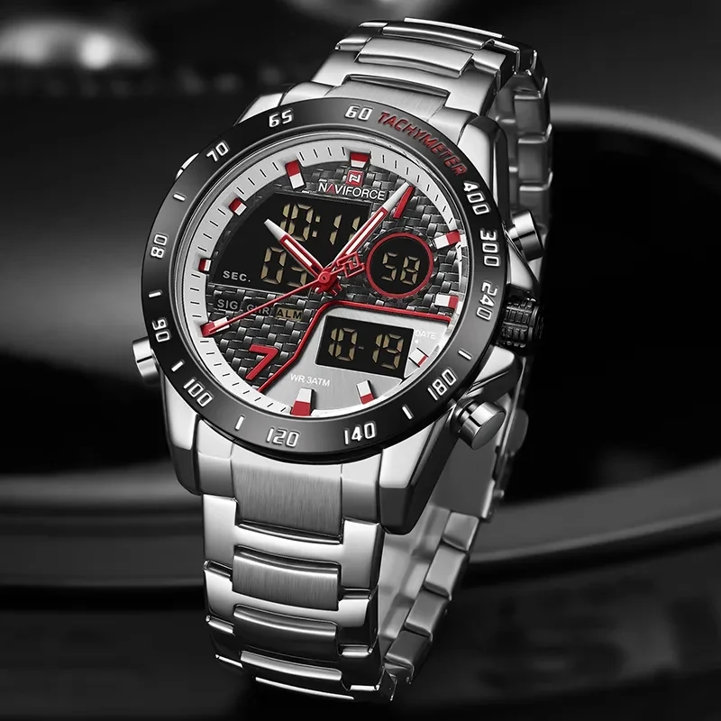 OEM NAVIFORCE 9171 Men Digital Watch Sport  Hot sale Mens Quartz Wristwatch Male Waterproof Clock Watches Relogio Masculino