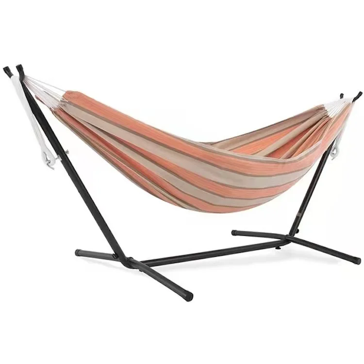 Double Cotton Hammock With stand Swings Chair Outdoor Garden Camping Hammock