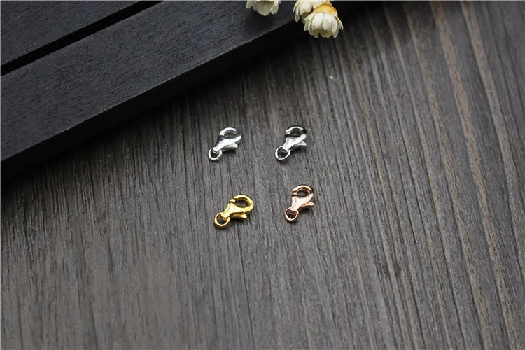 WHOLE SALE BULK PRICE .100% Real 925 Sterling Silver 8 MM-11 mm Lobster Clasp Jewelry Findings Connector Components for DIY