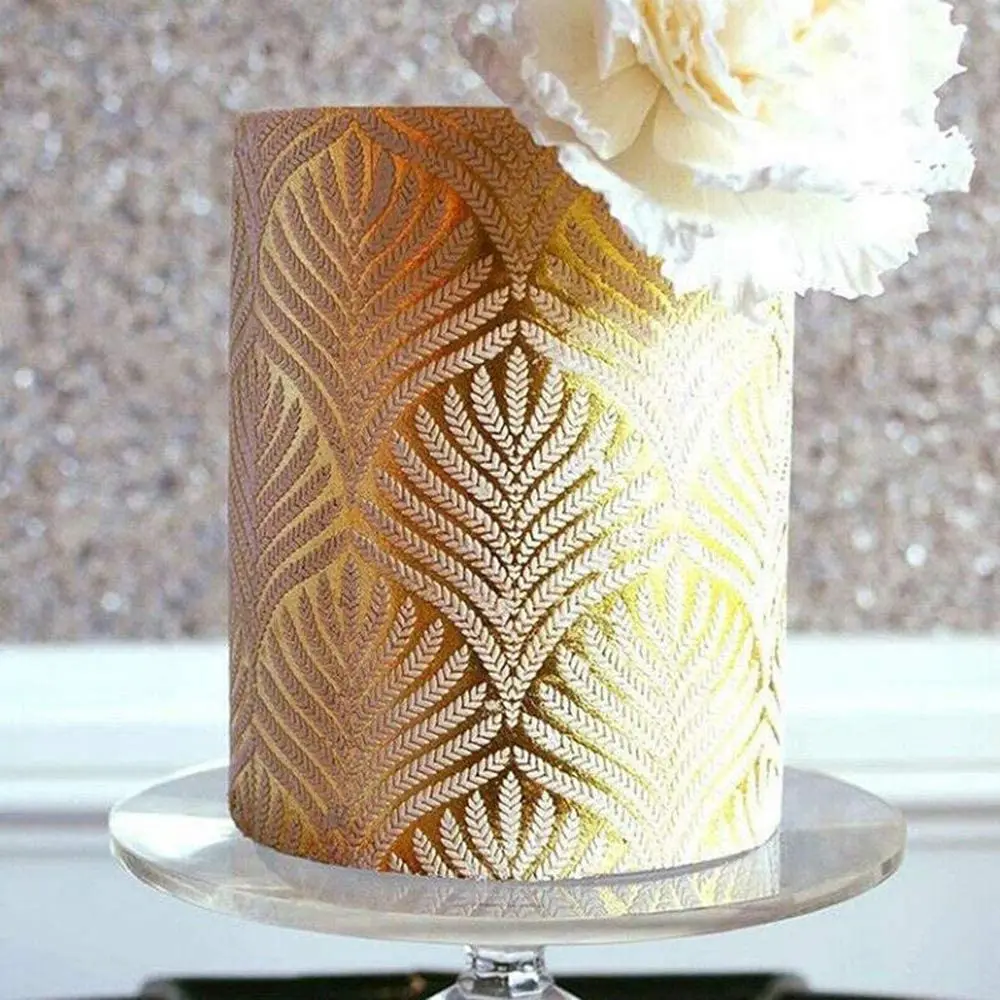 Eco-friendly Plastic Decorating Tools Mesh Fondant Stencil Template Cake Stencils For Baking Decoration Wedding