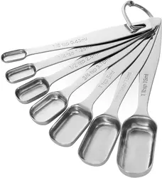 Stainless Steel Measuring Cup Spoons Set Wholesale Kitchen Rectangular Measuring Tool for Cooking and Baking