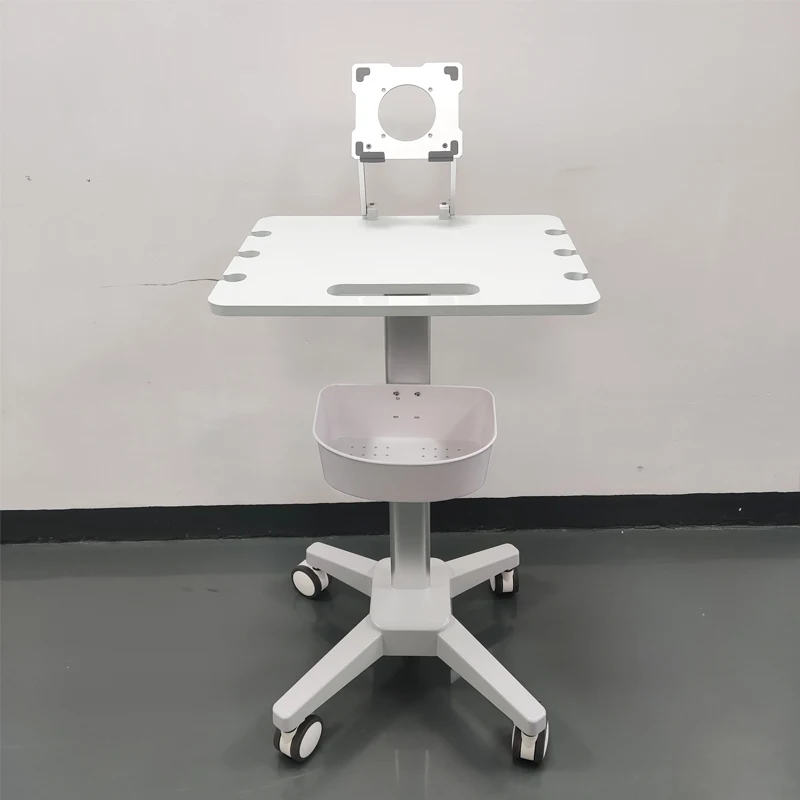 Aluminum Emergency Trolley ABS Panel Cart for Laptop Conference Endoscope Medical-Grade Hospital Furniture