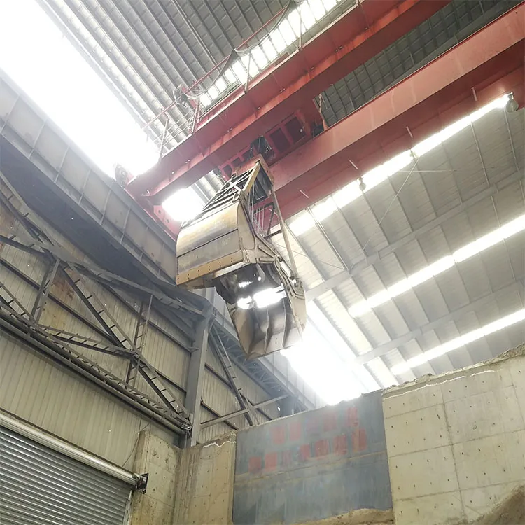 Factory Trolley grab bucket magnet overhead bridge crane Electric Double Beam Grab Overhead Bridge Crane