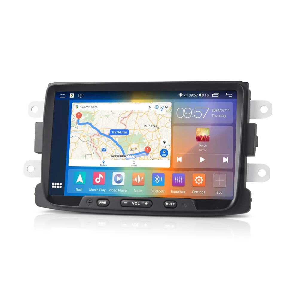 Android 12 8Core Video Player GPS Navigation 4G Head Unit For Renault Dacia LOGAN Sandero Duster Lodgy Lada Xray Captur Dokker