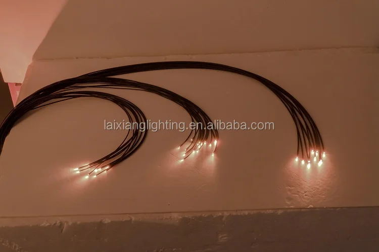 0.75mm -3mm  pmma with black sleeve optical fiber cables