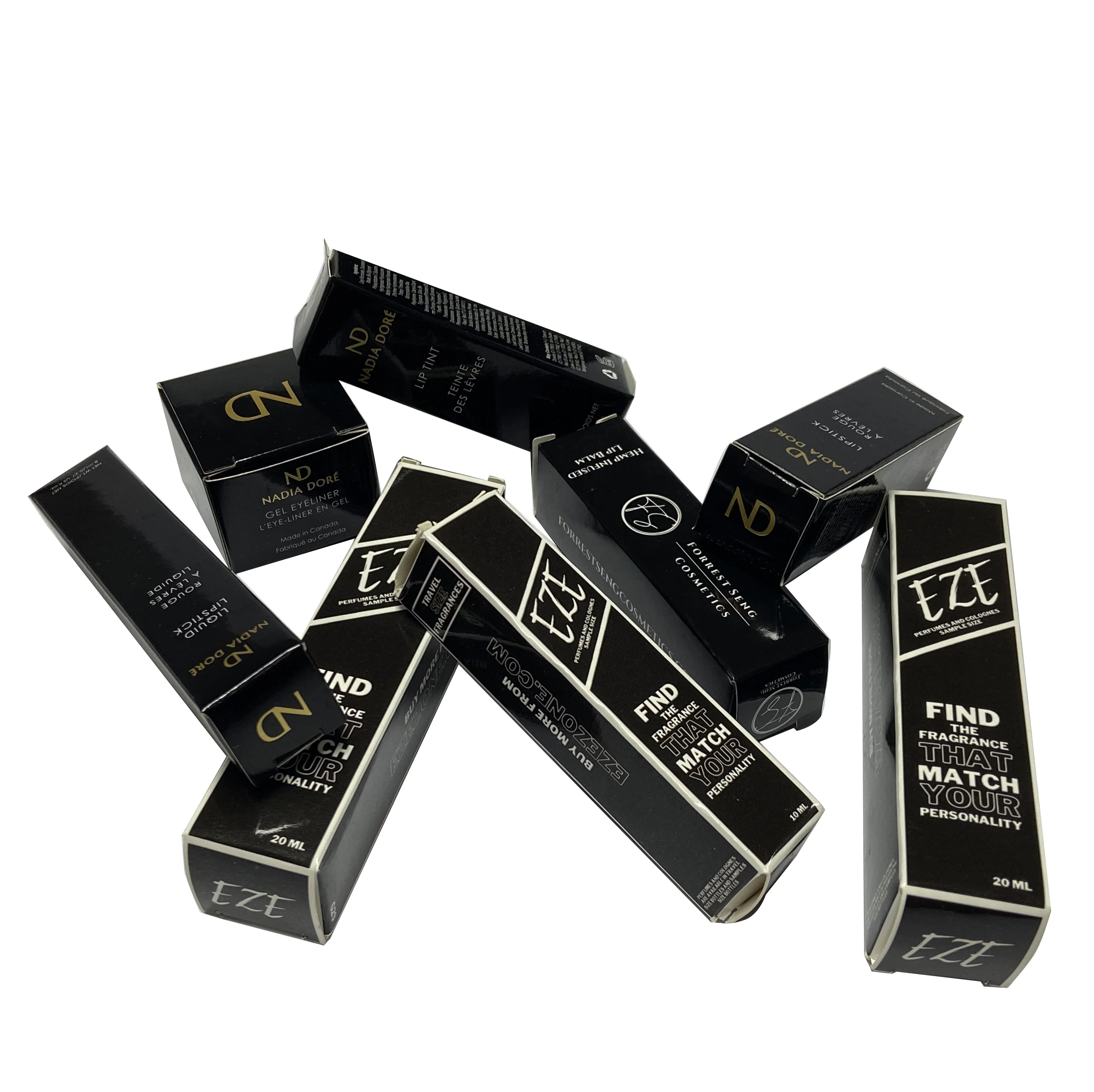 Free Sample Cardboard Custom Cosmetic Lip Gloss Flip Top Packaging Box Gift Box Skincare Makeup Sets Cosmetic Box Packaging