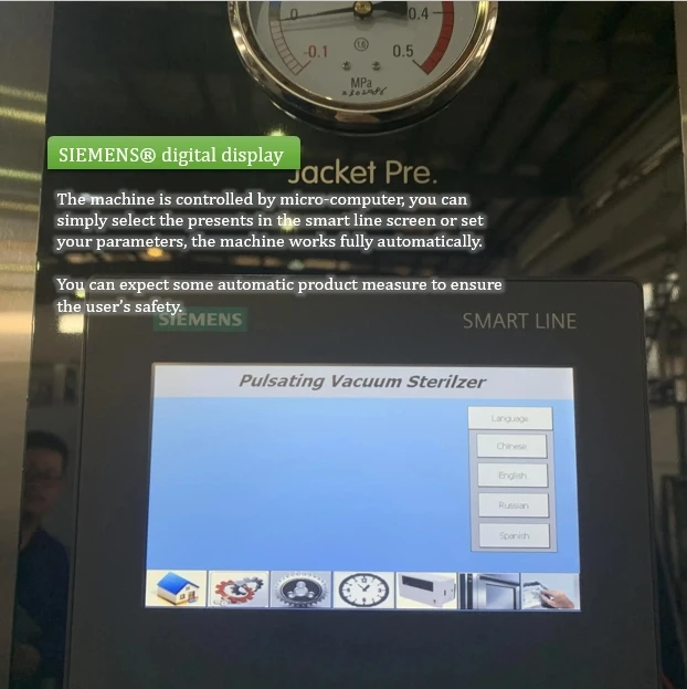 Operating Room Third-Party Disinfecting Supply Center Pulse Vacuum Sterilizers Rubber Fabrics Food Sterilization Autoclave