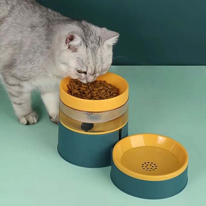 Explosive Model Auto Feeder Food Cat Bowl Pet Large Capacity Water Dispense Double Cat Bowl