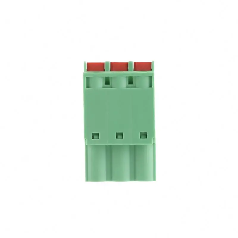 Spring loaded terminal blocks 5.00mm stainless steel wire guard screwless pcb terminal block