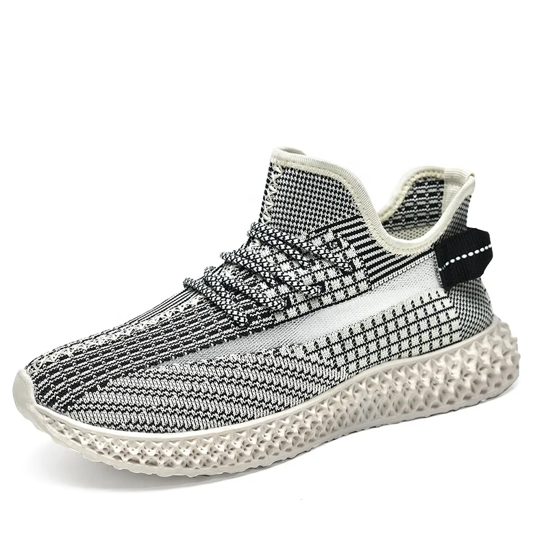 
 Модные сетчатые кроссовки Fly-Knit для мужчин, повседневная мужская обувь с принтом 4D, дышащая легкая спортивная обувь для бега  