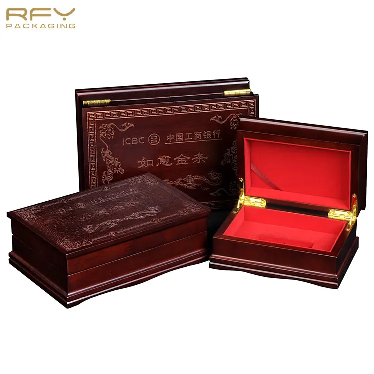 Factory Supply Personalized Anniversary Custom Award Box Coin Box Wooden Trophy For Competition And Sports Meeting