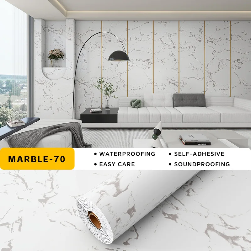 Wall 3d  Mable Panel PVC   Tile Pattern Self Adhesive Wall  Foam Wall Panel