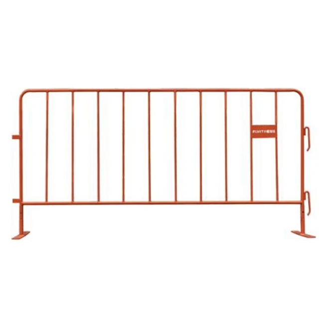 Galvanized steel fixed leg crowd control barrier fence