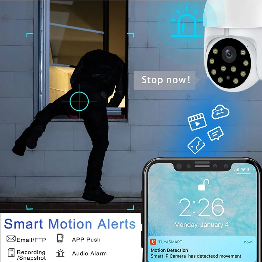 4MP IP Camera Outdoor WiFi Home Security Camera Wireless Surveillance WiFi Bullet Waterproof IP Video HD Camara