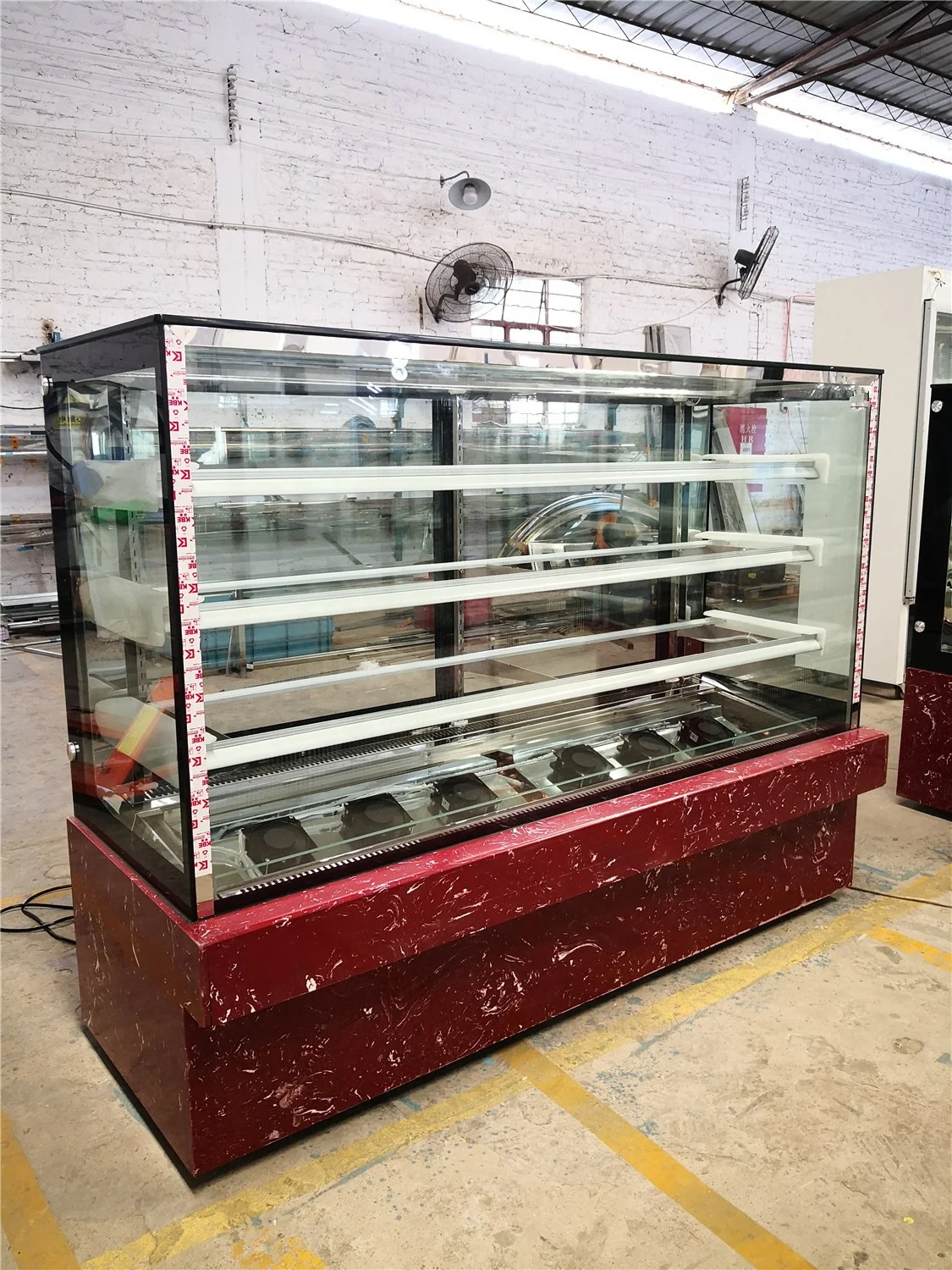 1200mm commercial marble glass bakery pastry cake display refrigerator cabinet showcase