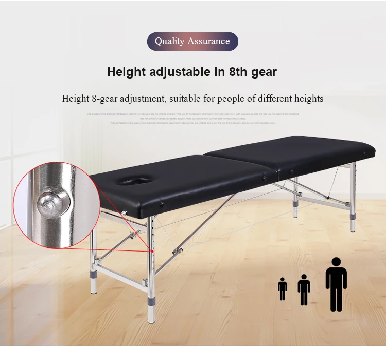 Hot Selling High Quality Adjustable Lift Height Portable Folding Massage Bed Beauty Salon Bed Spa Maintenance Body Hot Acupoints