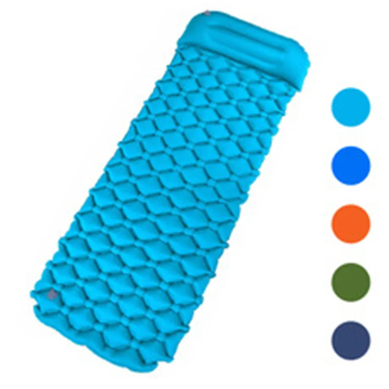 Wholesale Outdoors Tent Backpacking Hiking Thick Air Pad With Pillow Compact Camping Mat