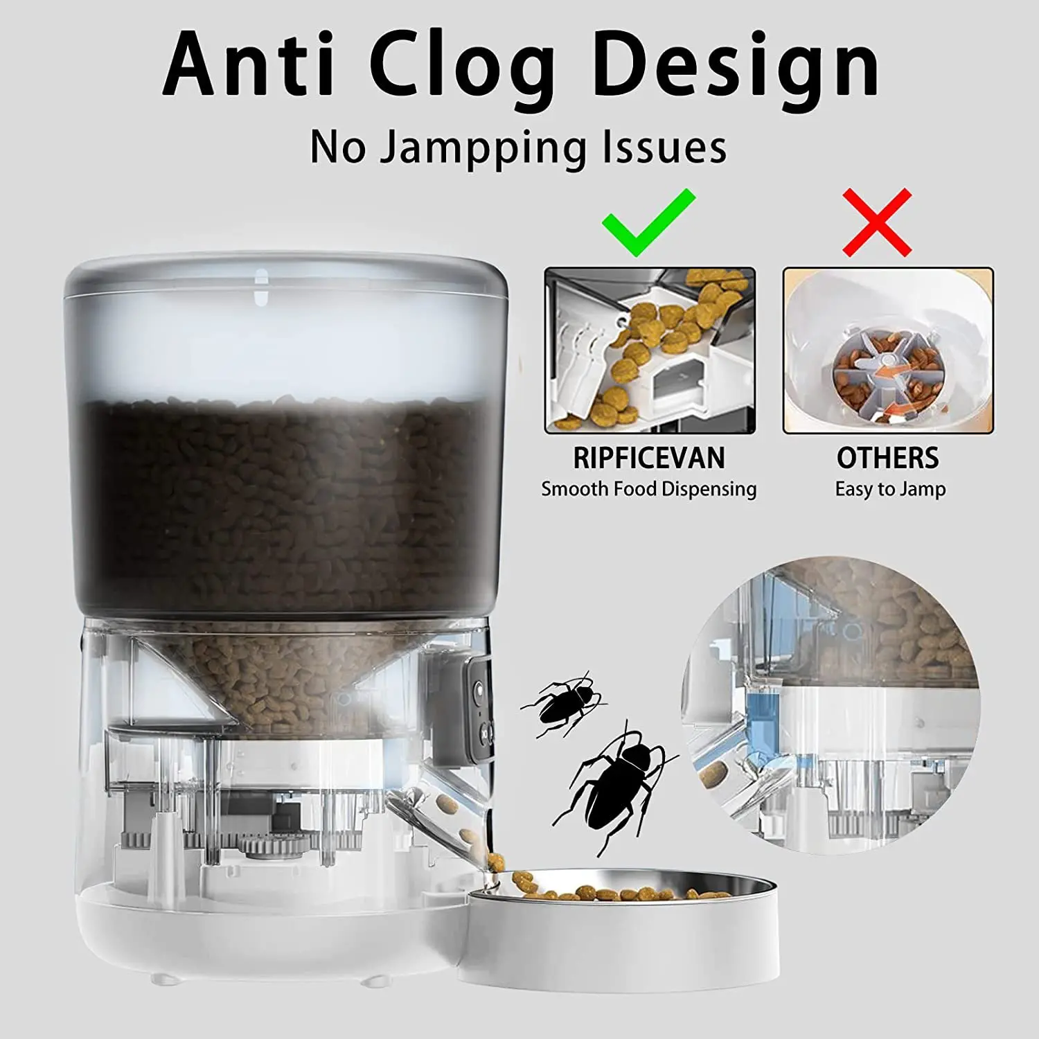 Automatic Wifi Controlled 4L Pet Feeder 110V-127V 120V 220V 230V 240V Input 5V Out putdog and cat me bowl Smart food dispenser