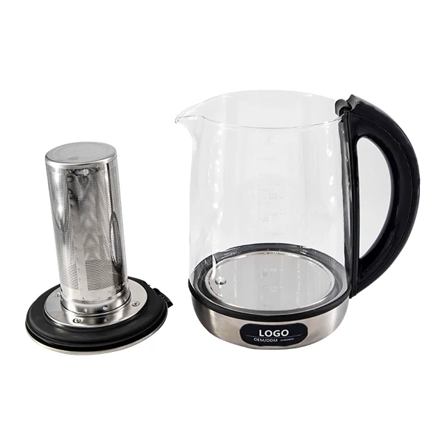 High-end 1.7l Multifunction Temperature Adjustable smart glass electric kettle for Hotel and family