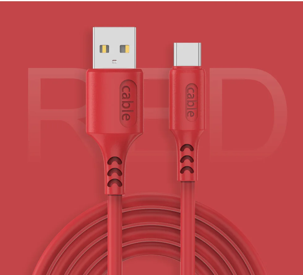 Оптом разноцветные цвета 2.4A жидкий силикон Кабель с разъемом USB типа C для быстрой зарядки Кабели 1 2 м Huawei P40 Samsung S20 S10