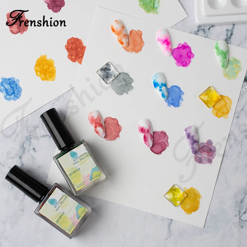 Blooming Gel Nail Art Transparent Blossom Nail Polish Blossom Smook Effect Flower Gel Polish Soak off UV Nail  Gel