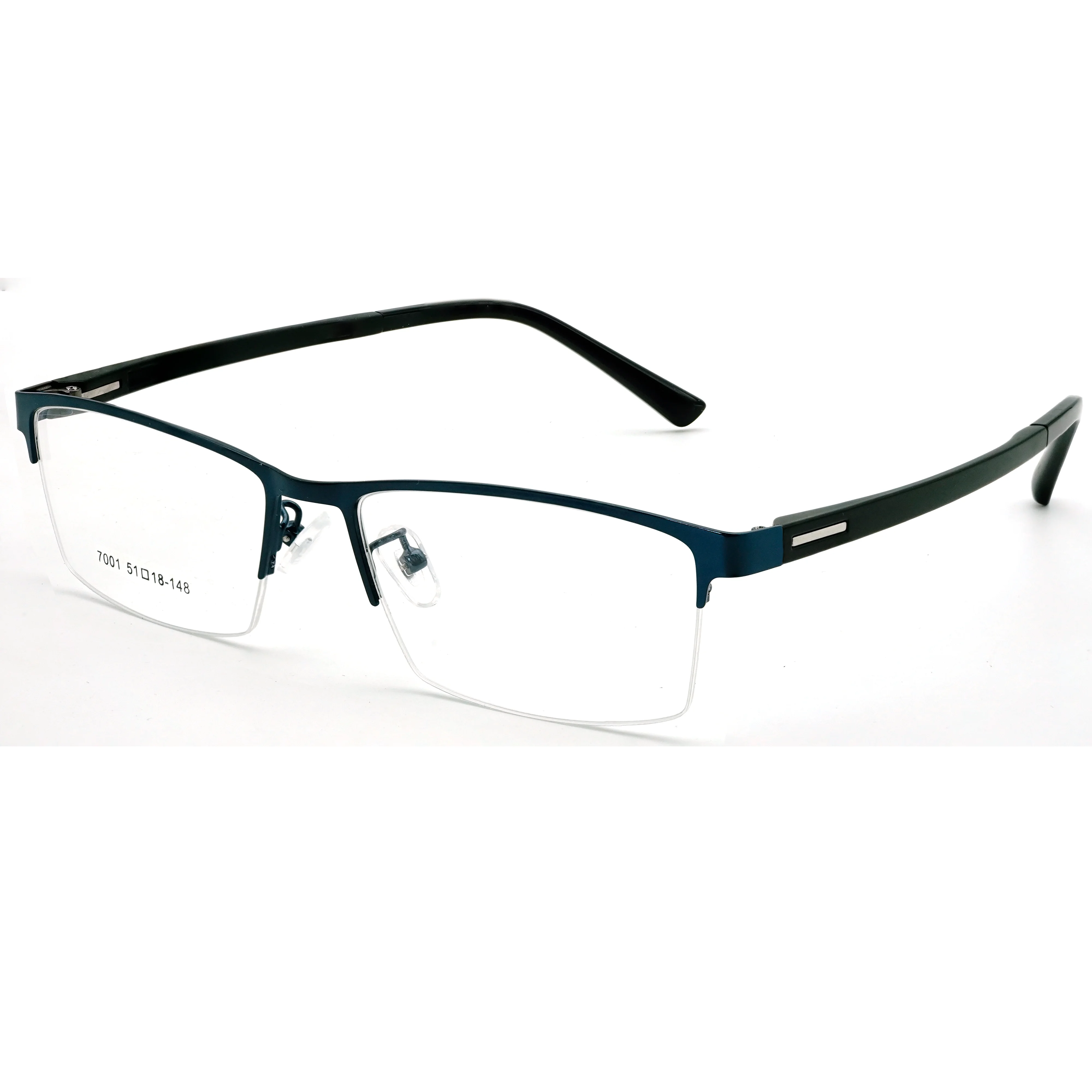 HOT Factory Direct Selling Half Frame Metal Square Glasses Frame Optical Reading Eyeglasses For Unisex men glasses rimless frame