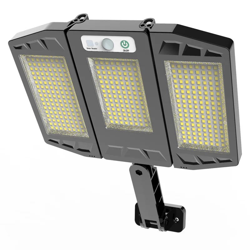 384 LED Solar Street Light Remote Control Outdoor Motion Sensor Solar Wall Light Flood Light Lamps for Street Path Garden Patio