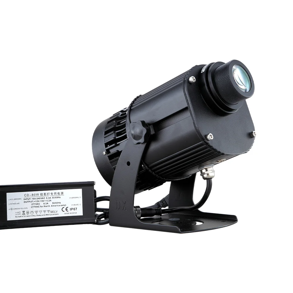 LED 80W High Definition Outdoor Advertising Projector CE RoHs Gobo Logo Projector Light