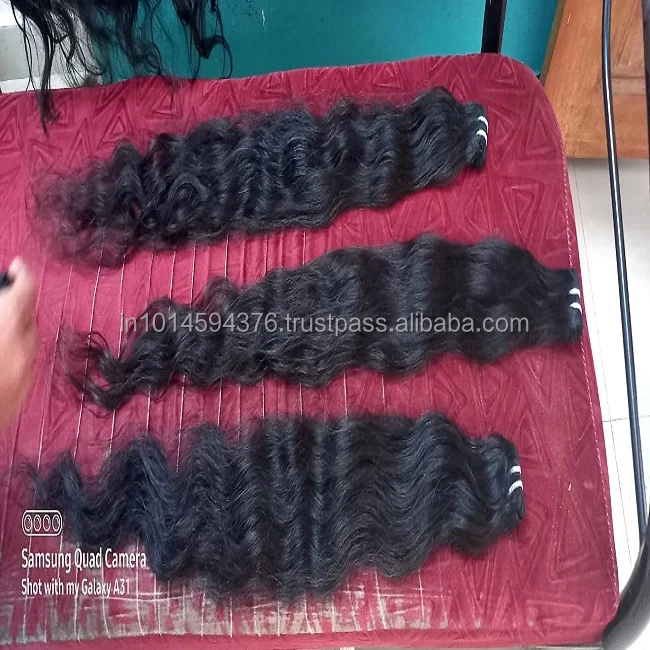 
Не запутывается! Пучки натуральных волнистых волос первого качества! 