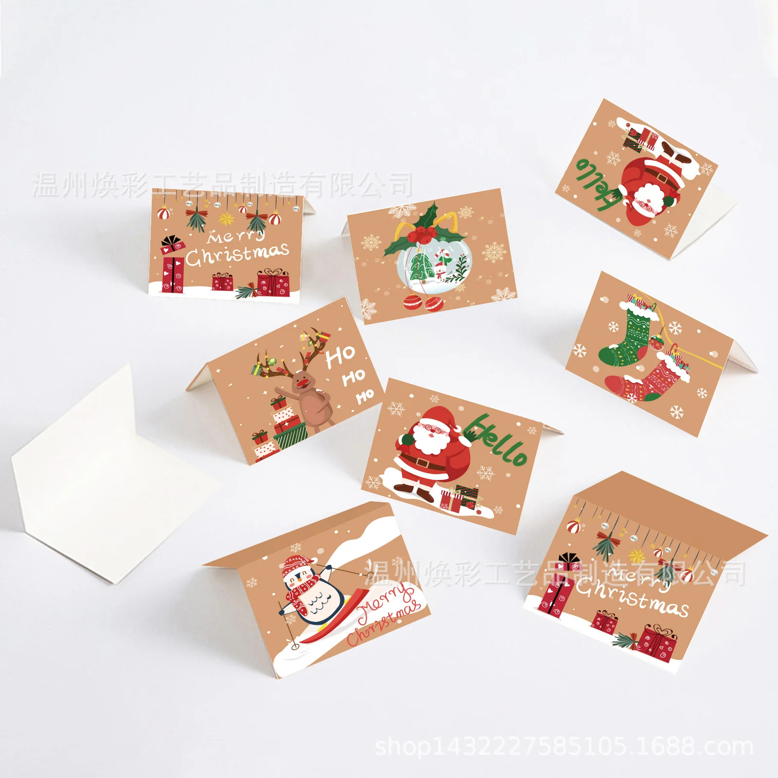 Merry Christmas Tree Custom Logo Boxed Cards,Handmade Fancy Christmas Greeting Cards