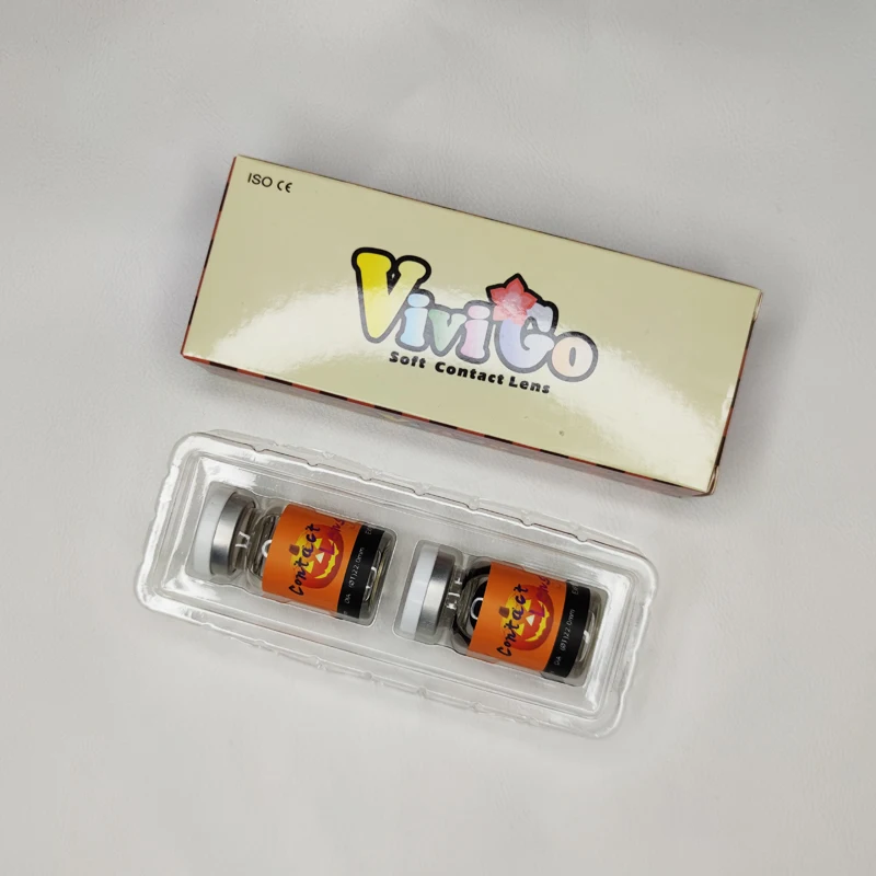 22MM Black Sclera Contact Lenses Full Eye Cosplay Color Soft Eyewear Circle