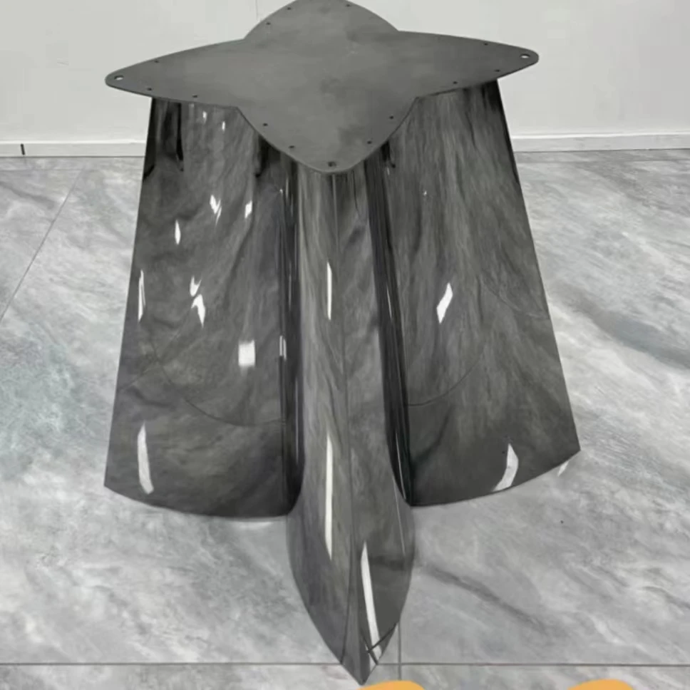 Table Base Marble Dining Table Adjustable Aluminum Brass Stainless Steel for Glass Chrome Cheap Folding Silver Gold Haida Copper