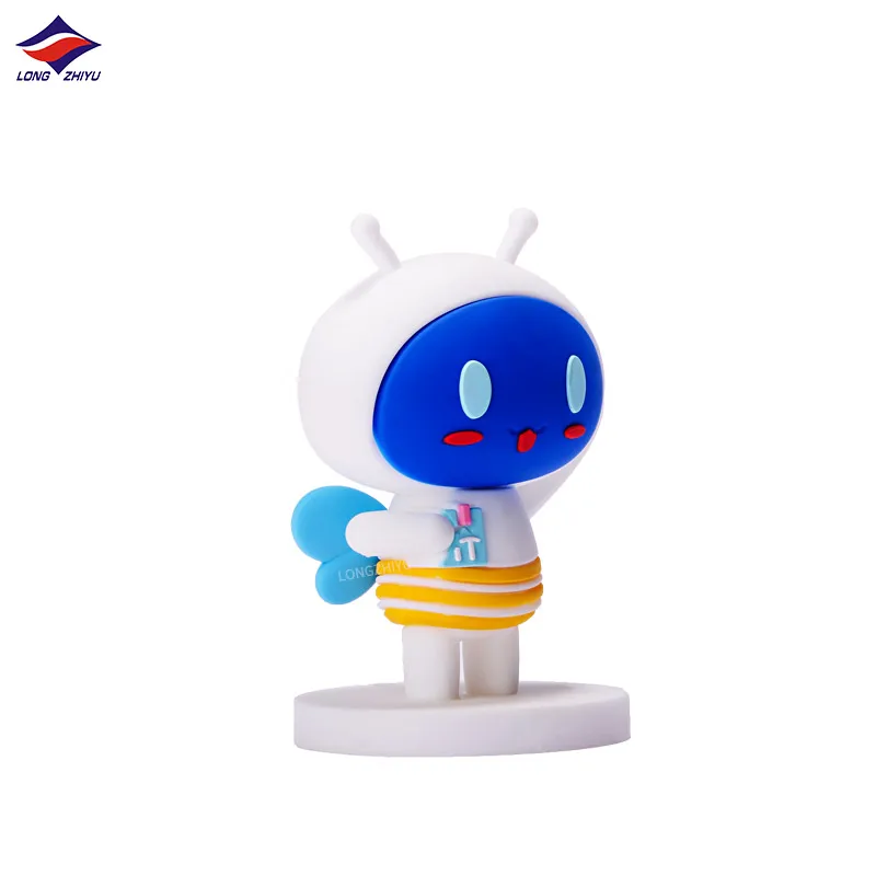 Longzhiyu Custom Action Figure Anime Cartoon Character 3D Mini Figurine with Base Soft Rubber Model Toy Decorations