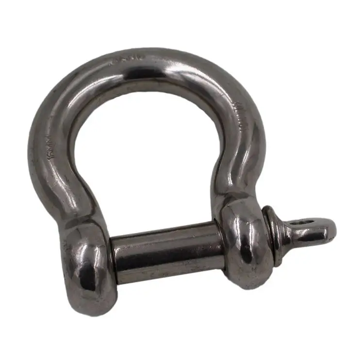 High Quality Wholesale European Round Shackle 304 Stainless Steel Bow Shackle With Screw Pin