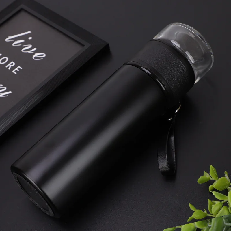 2021 Customized Stainless Steel Thermos Reusable Drinking Insulated Water Bottle With Glass Separator