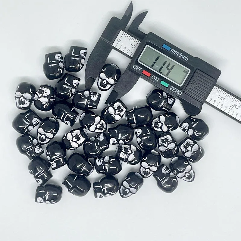 450pcs/Bag large hole barrel bead Skull Halloween Acrylic Beads 15mm Diy Hair Bead Bracelet Jewelry Accessories